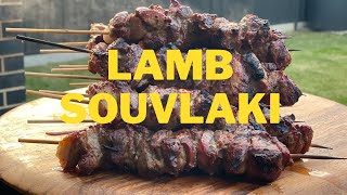 HOW TO MAKE LAMB SOUVLAKI ON SKEWERS  therealgreekchef [upl. by Mars]