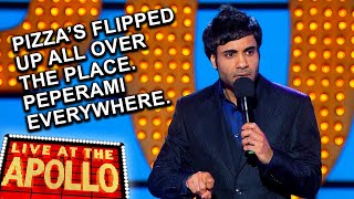 Paul Chowdhry on Pizza Transport Safety  Live at the Apollo  BBC Comedy Great [upl. by Nylaret]