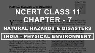 Natural Hazards and Disasters  Chapter 7 Geography NCERT class 11 [upl. by Natalina]