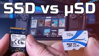 Steam Deck 1TB SSD vs Micro SD Card  Speed Loading Times amp Performance [upl. by Lancelle]