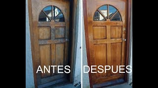 COMO RESTAURAR UNA PUERTA DE MADERA [upl. by Miriam]