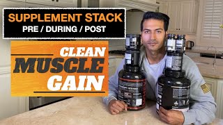 Supplement Stack PreDuringPost  CLEAN MUSCLE GAIN Program by Guru Mann [upl. by Embry309]