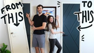 Simple DIY Door Makeover that we almost ruined [upl. by Akcimahs]