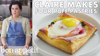 Claire Makes Four Easy Puff Pastry Recipes  Bon Appétit [upl. by Dowski]