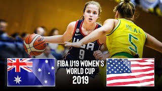 Australia U19 🇦🇺 v USA U19 🇺🇸  Classic Full Game  FIBA U19 Womens World Cup 2019 [upl. by Johppa]