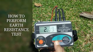 HOW TO PREFORM EARTH RESISTANCE TEST [upl. by Koah]