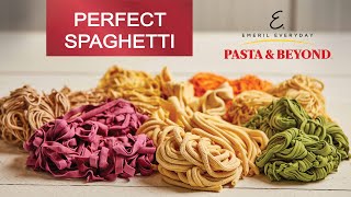 Emeril Lagasse Pasta amp Beyond  How to Make Perfect Spaghetti 1 BATCH Recipe  Cooking with Claire [upl. by Dillie]