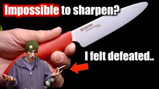 Why Ceramic Knives Are Almost IMPOSSIBLE to Sharpen [upl. by Doggett69]