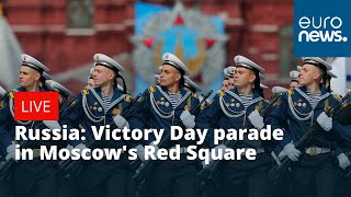 Russia Victory Day parade in Moscows Red Square  LIVE [upl. by Dominus]