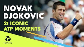 21 Iconic Novak Djokovic Moments [upl. by Desimone112]