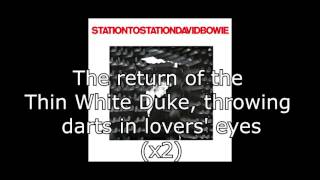 Station to Station  David Bowie  Lyrics [upl. by Drapehs]