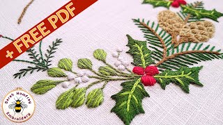 Winter Wonderland  FREE pdf design download for hand embroidery  Perfect embroidery for beginners [upl. by Amoreta231]