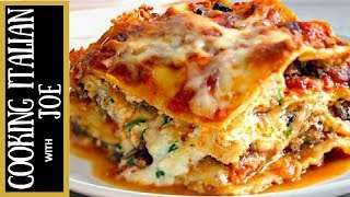 Lasagna with Bolognese Sauce  Cooking Italian with Joe [upl. by Kroo37]