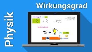 Wirkungsgrad Berechnen  Physik  Arbeit Energie Leistung  Pphysiknachhilfe [upl. by Mylo500]