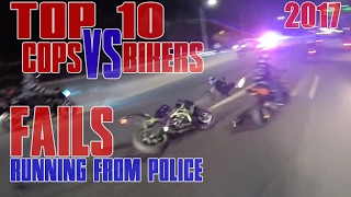 TOP 10 Bikers VS Cops Motorcycle Police Chase FAIL Compilation Cop WINS Bikes RUNNING From The COPS [upl. by Aidnis]