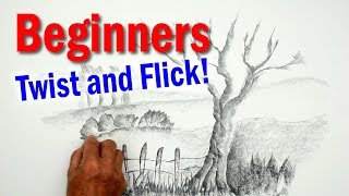 How to Draw with Graphite Beginners Learn the Twist and Flick Drawing Technique [upl. by Kreitman]