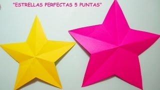 MANUALIDADESTUTORIALESTRELLA PERFECTA 5 PUNTAS [upl. by Yaakov1]