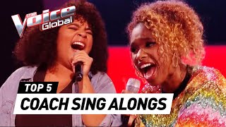 SURPRISING Coach SING ALONGS during the Blind Auditions in The Voice [upl. by Rheingold]