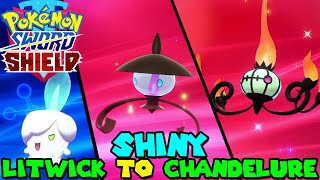 Evolving SHINY LITWICK to SHINY CHANDELURE in Pokemon Sword amp Shield [upl. by Erbes]