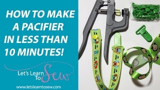 How To Make A Pacifier Clip From Ribbon [upl. by Gish]