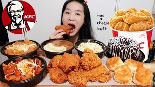 MASSIVE KFC FEAST IN AMERICA Mac amp Cheese Bowl Crispy Fried Chicken Chocolate Cake  Mukbang Asmr [upl. by Ynaoj]