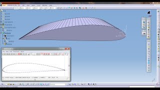 Catia Aerospace NACA Airfoil or Aircraft Wing Create Tutorial [upl. by Ahsinna691]