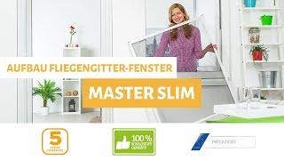 Fliegengitter Fenster MASTER SLIM MontageVideo [upl. by Cyndy]