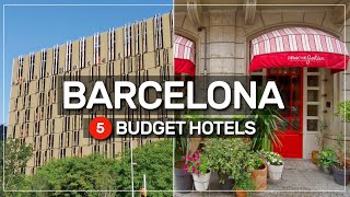 ➤ 5 top BUDGET hotels in BARCELONA 🏨 018 [upl. by Ycnan584]