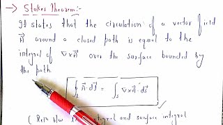 Stokes Theorem with Example [upl. by Barmen]