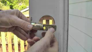 How to Replace a Deadbolt detailed instructions [upl. by Moffat]