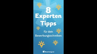 Bewerbungsschreiben  8 Experten Tipps shorts [upl. by Mahon170]