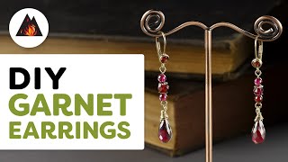 How to Make Garnet Earrings [upl. by Edgard]