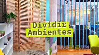 5 FORMAS DE DIVIDIR AMBIENTES PEQUENOS [upl. by Mohsen]