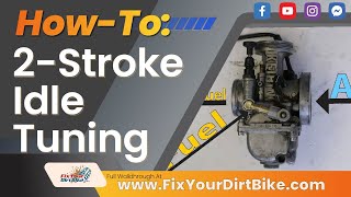 2Stroke Carburetor Tuning  Idle Adjustment  Fix Your Dirt Bike 2stroke dirtbike carburator [upl. by Nosreffej439]