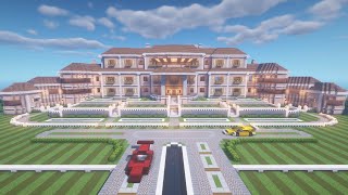 Minecraft HUGE Realistic Mansion Tutorial 3  How to Build Part 1 [upl. by Carvey]