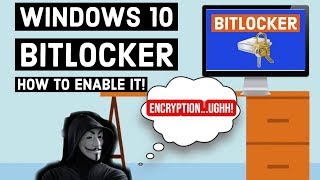 BitLocker Windows 10 Pro How to setup and enable disk encryption [upl. by Annibo36]