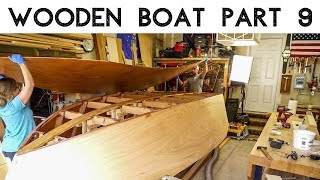 Wooden Boat Build  Part 9 Installing The Bottom [upl. by Esydnac]