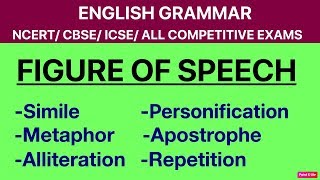 Figure Of Speech SimileMetaphorAlliterationPersonificationApostropheRepetitionEnglishGrammar [upl. by Cutcheon]