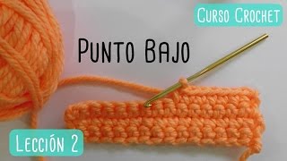 Crochet para principiantes punto bajo [upl. by Airetnohs]