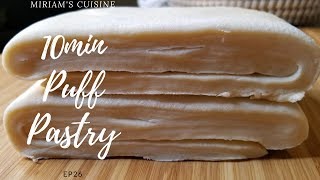 EASY Homemade Puff Pastry READY IN 10min [upl. by Eirallih]