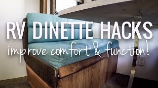 RV Dinette Hacks to Improve Comfort amp Function  RV Living  Renovations amp Repairs [upl. by Eppie]