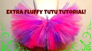 HOW TO MAKE A NO SEW TUTU  Extra fluffy [upl. by Yrruc]