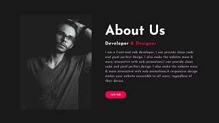 How To Create A About Us Page Using HTML And CSS [upl. by Nilyak462]