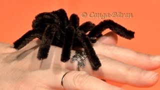 9  DIY Halloween Spinne aus Chenilledraht basteln  halloween spider [upl. by Uranie]