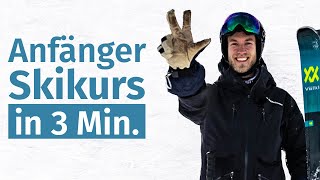 Anfänger Skikurs in 3 Minuten  Skifahren lernen [upl. by Kayne357]