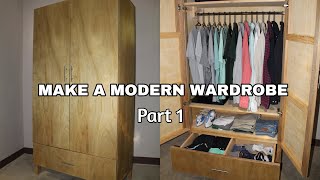 Making a Modern Wardrobe  DIY Closet 12 [upl. by Atterrol539]