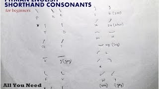 Pitman English Shorthand Consonants  Shorthand Learning [upl. by Lyrradal35]