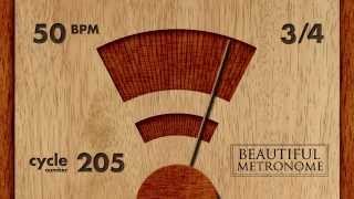 50 BPM 34 Wood Metronome HD [upl. by Llorre810]