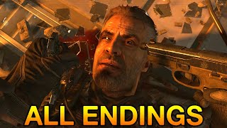 Call of Duty Black Ops 2 All Endings Canon Good Bad Alternate [upl. by Antoinetta]