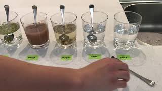 Science Lesson 4 Mixing Solids into Liquids [upl. by Aramoy]